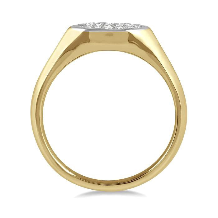 Marquise Shape Shine Bright Essential Diamond Signet Ring