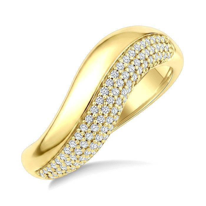 1/3 Ctw Round Cut Diamond Aeris Gold Fashion Ring in 14K Yellow Gold