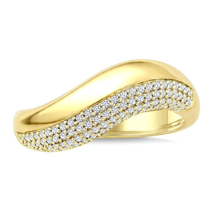 1/3 Ctw Round Cut Diamond Aeris Gold Fashion Ring in 14K Yellow Gold