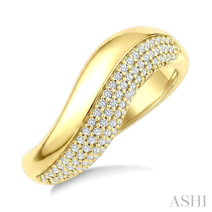 1/3 Ctw Round Cut Diamond Aeris Gold Fashion Ring in 14K Yellow Gold