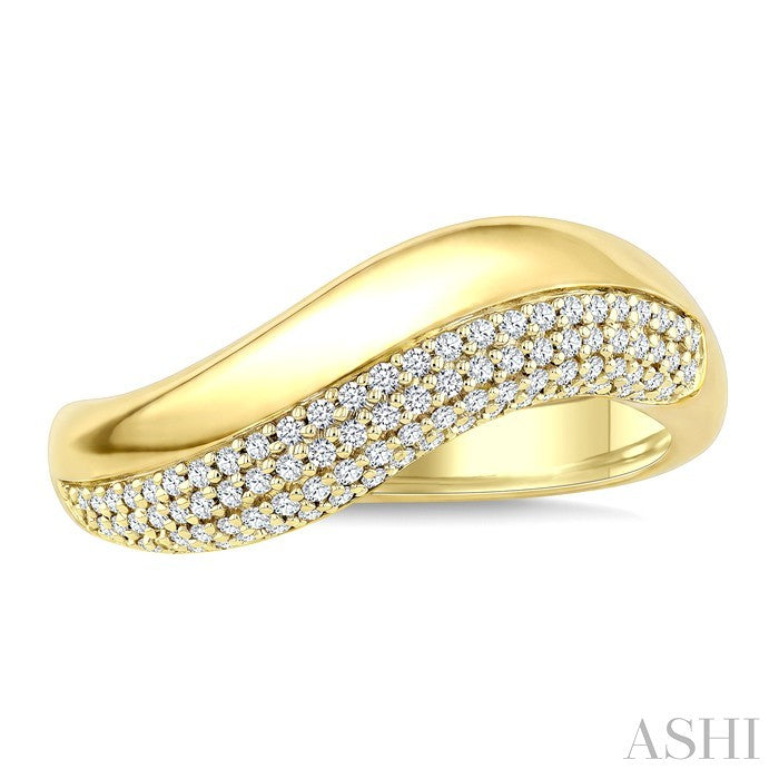 1/3 Ctw Round Cut Diamond Aeris Gold Fashion Ring in 14K Yellow Gold