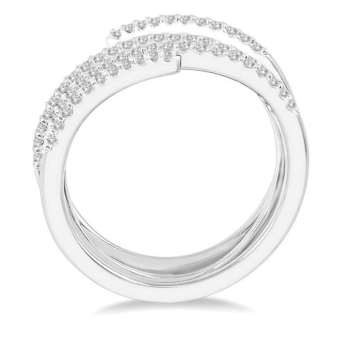 Spiral Diamond Fashion Open Ring