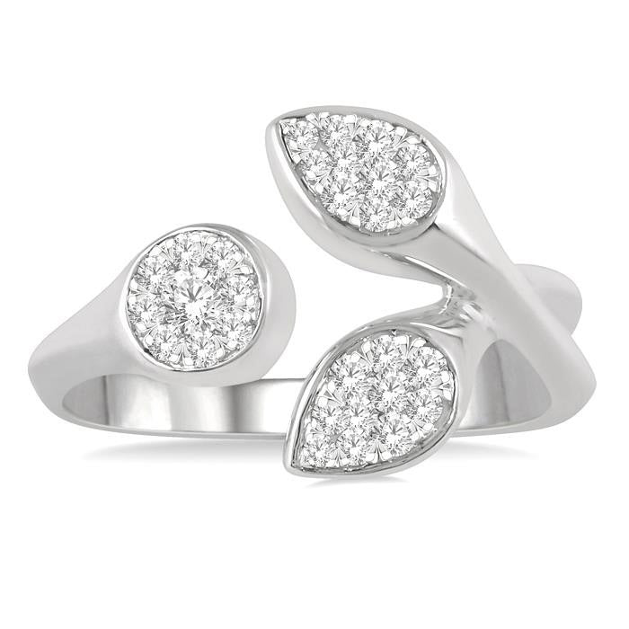 Mixed Shape Shine Bright Diamond Fashion Open Ring