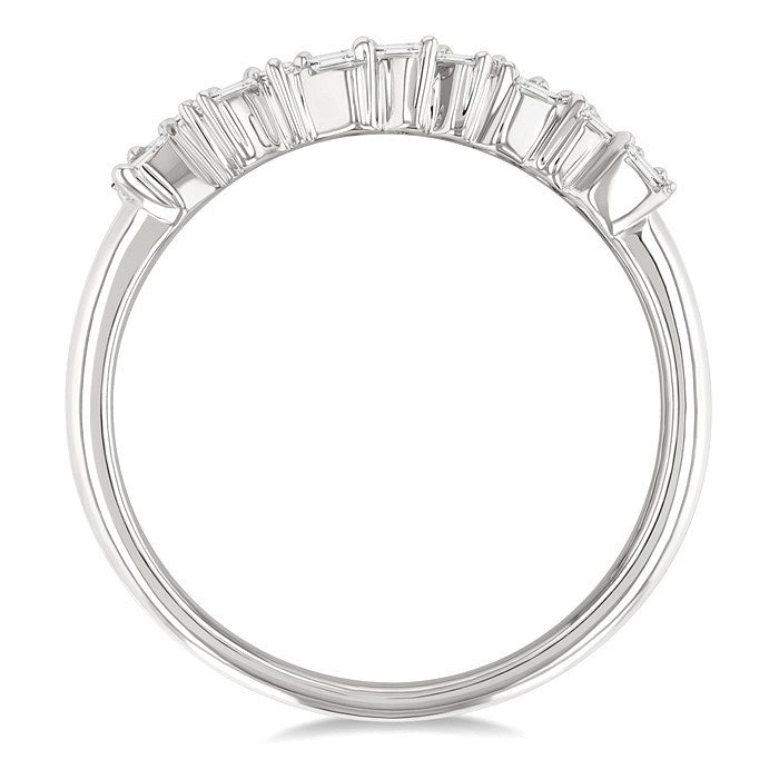 1/5 Ctw Scatter Baguette Cut Diamond Fashion Ring in 14K White Gold