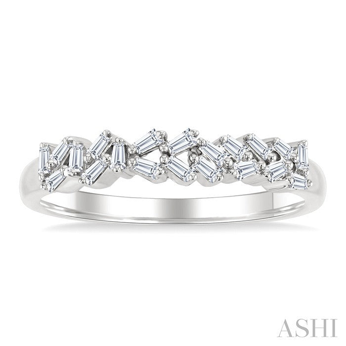 1/5 Ctw Scatter Baguette Cut Diamond Fashion Ring in 14K White Gold