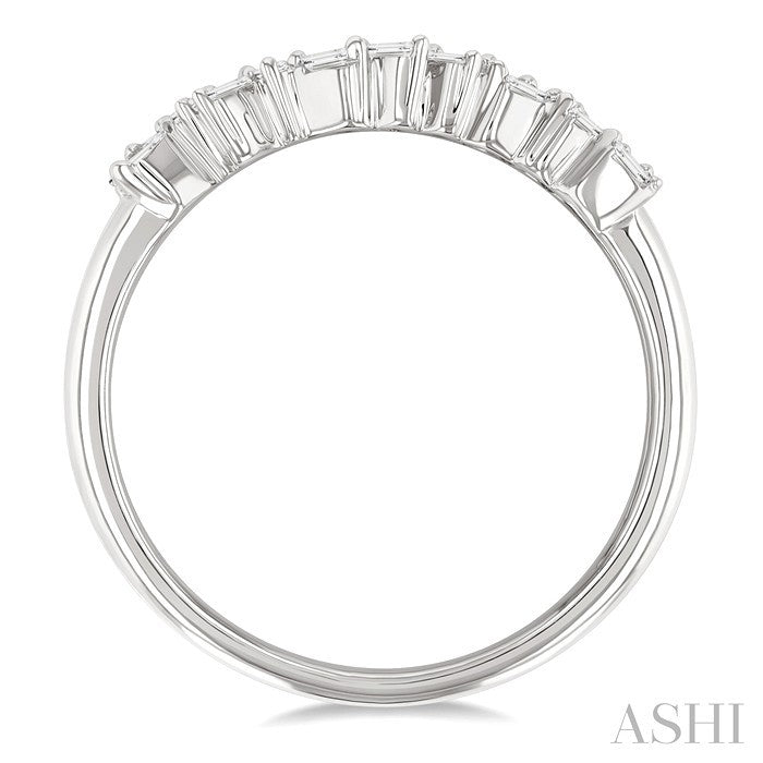 1/5 Ctw Scatter Baguette Cut Diamond Fashion Ring in 14K White Gold