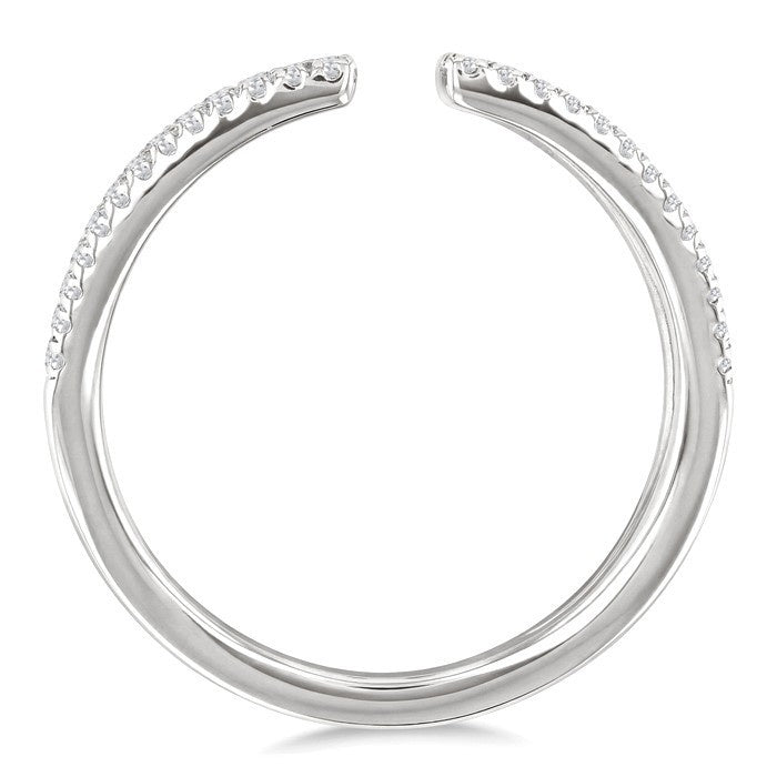 1/3 Ctw Geometric Wide Split Lightweight Round Cut Diamond Open Fashion Ring in 10K White Gold