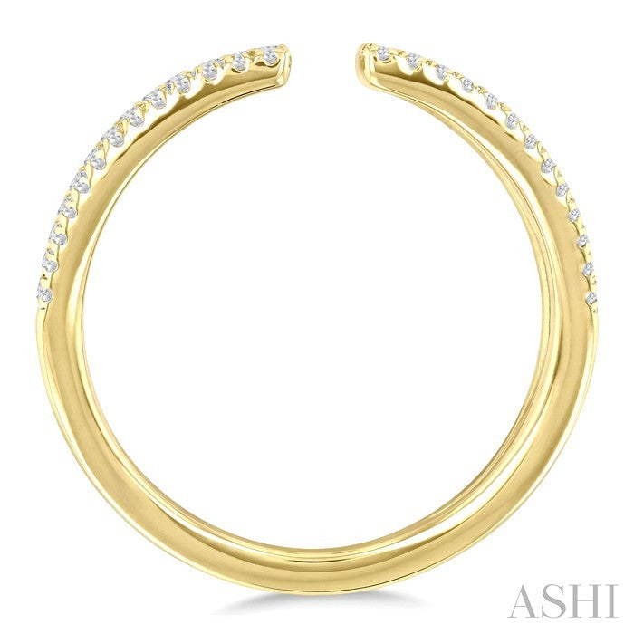 1/3 Ctw Geometric Wide Split Lightweight Round Cut Diamond Open Fashion Ring in 10K Yellow Gold