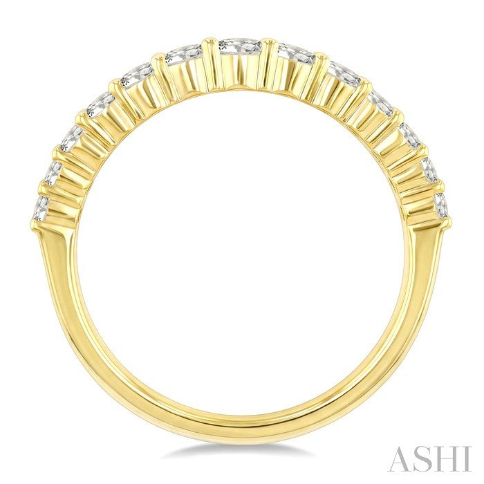 2 Ctw Baguette and Round Cut Diamond Crown Band in 14K Yellow Gold