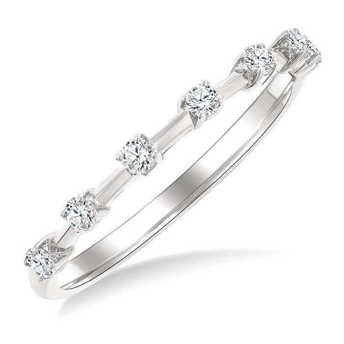 1/5 Ctw Round Cut Diamond Fashion Band in 14K White Gold