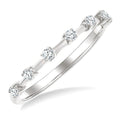 1/5 Ctw Round Cut Diamond Fashion Band in 14K White Gold
