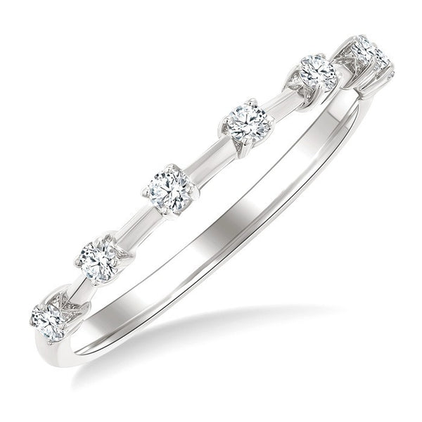 1/5 Ctw Round Cut Diamond Fashion Band in 14K White Gold
