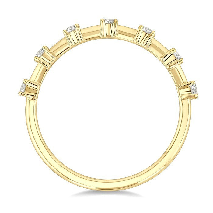 1/5 Ctw Round Cut Diamond Fashion Band in 14K Yellow Gold