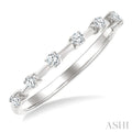1/5 Ctw Round Cut Diamond Fashion Band in 14K White Gold