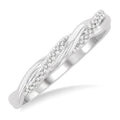 1/20 Ctw Twisted Top Round Cut Diamond Fashion Ring in 10K White Gold