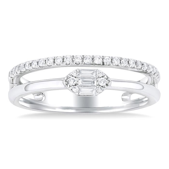 OraOraLys ElLoIs 14K White Gold Diamond Ring