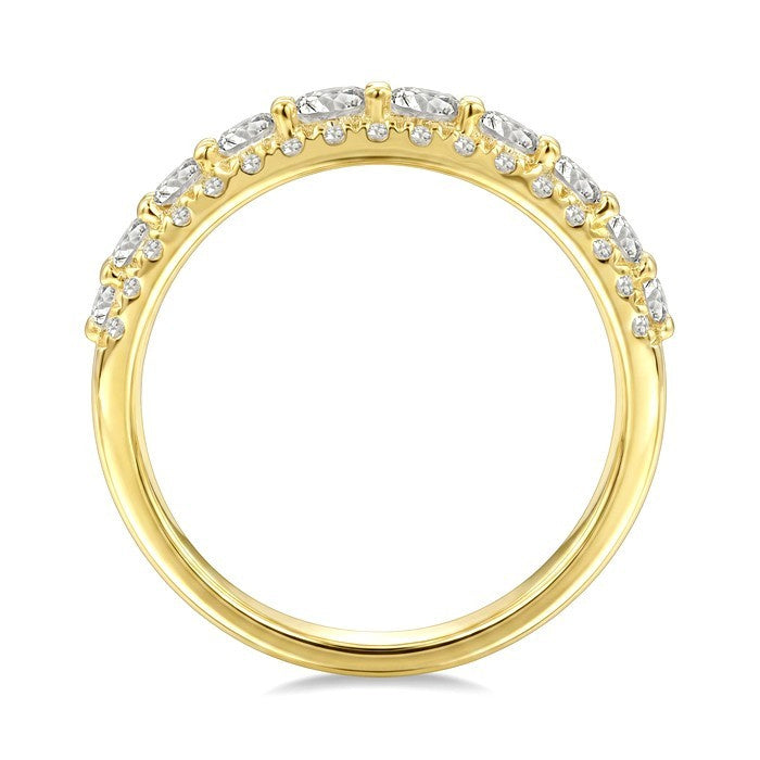 2 Ctw Round Cut Diamond Bold Fashion Ring in 14K Yellow Gold