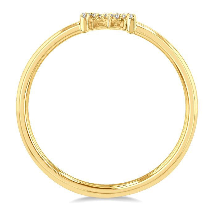 'M' Initial Diamond Ring
