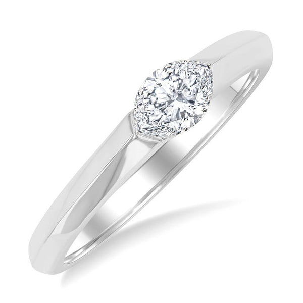 1/3 Ctw East-West Set Marquise Cut Diamond Fashion Ring in 14K White Gold