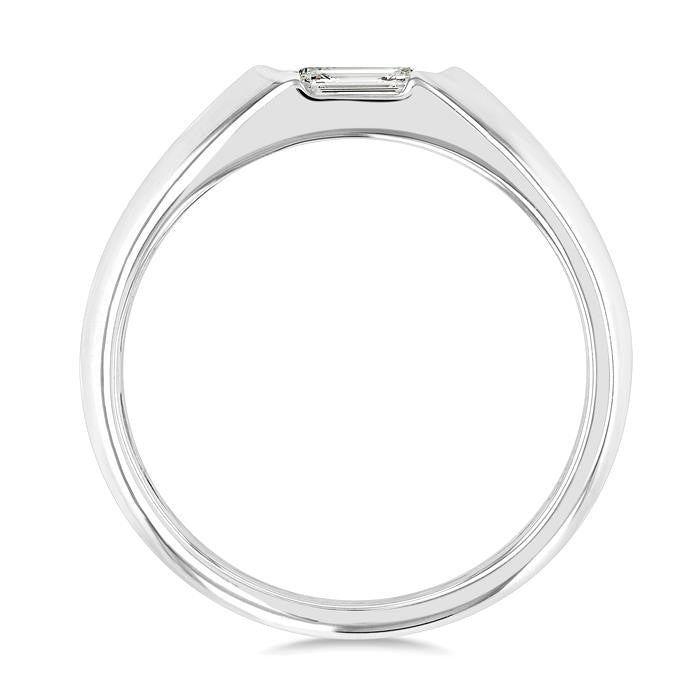 1/3 Ctw East-West Set Emerald Cut Diamond Fashion Ring in 14K White Gold