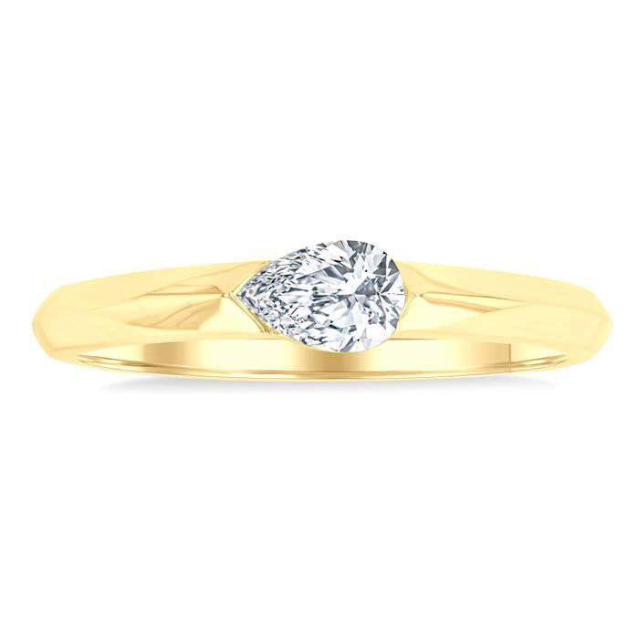 Pear Shape East-West Diamond Ring