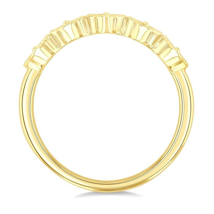 1/4 Ctw Clover Motif Round Cut Diamond Fashion Ring in 14K Yellow Gold