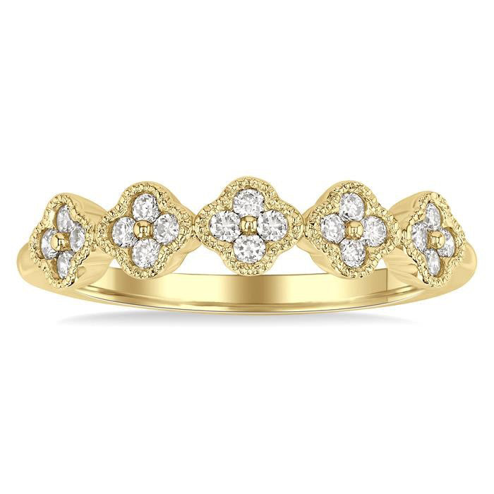 Clover Cluster Diamond Ring