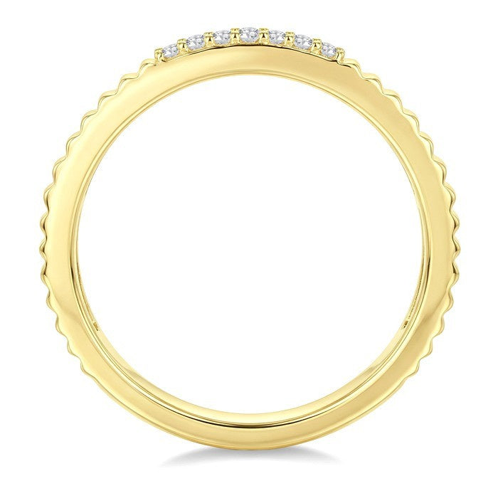 1/4 Ctw Round Cut Diamond Pirouette Fashion Ring in 10K Yellow Gold