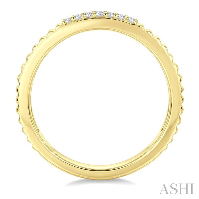 1/4 Ctw Round Cut Diamond Pirouette Fashion Ring in 10K Yellow Gold