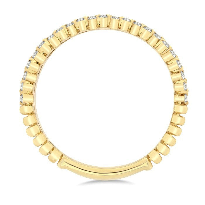 1/5 Ctw Circular Link Round Cut Diamond Fashion Band in 14K Yellow Gold