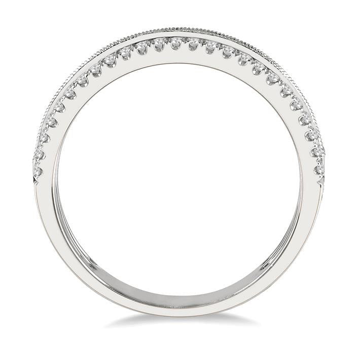 Double Row Baguette Diamond Fashion Band