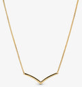 Shine Polished Wishbone Necklace