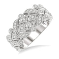 Regal Diamond Wedding Band in White Gold