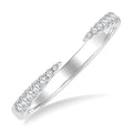 1/5 Ctw Graduated Round Cut Diamond Claw Open Fashion Ring in 10K White Gold