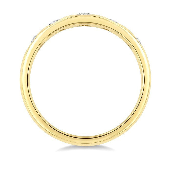 1/3 Ctw Marquise Cut Diamond Flush Set Fashion Band in 14K Yellow Gold