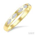 1/3 Ctw Marquise Cut Diamond Flush Set Fashion Band in 14K Yellow Gold
