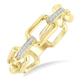 1/20 Ctw Bold Open Window Octagonal Shaped Round Cut Diamond Fashion Ring in 10K Yellow Gold