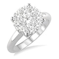 1 1/2 Ctw Shine Bright Round Cut Diamond Ring in 14K White Gold