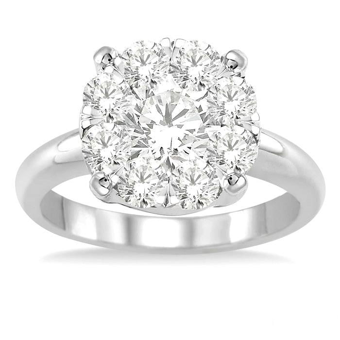 Shine Bright Equinox Majestic 14K White Gold Diamond Ring