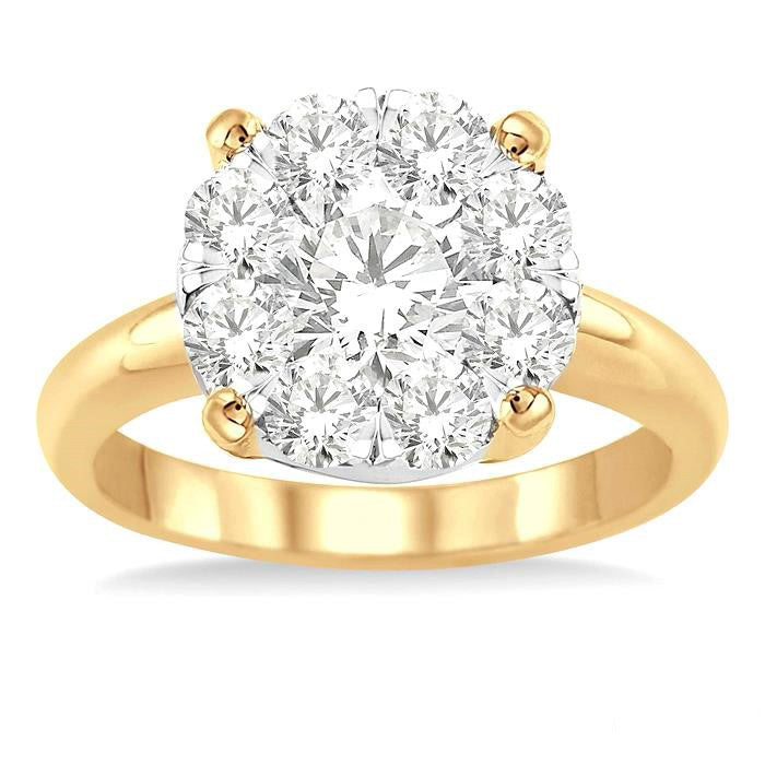 Round Shape Shine Bright Essential Diamond Ring