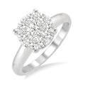 1 Ctw Round Cut Shine Bright Diamond Ring in 14K White Gold