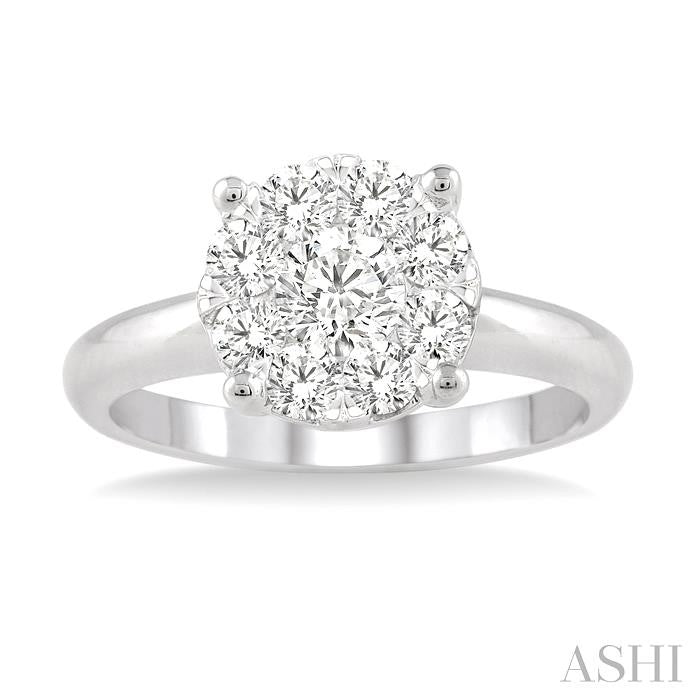 3/4 Ctw Shine Bright Round Cut Diamond Ring in 14K White Gold