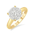 1/3 Ctw Shine Bright Round Cut Diamond Ring in 14K Yellow and White Gold
