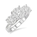 1 1/2 Ctw Shine Bright Round Cut Diamond Ring in 14K White Gold