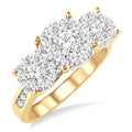2 Ctw Shine Bright Round Cut Diamond Ring in 14K Yellow and White Gold