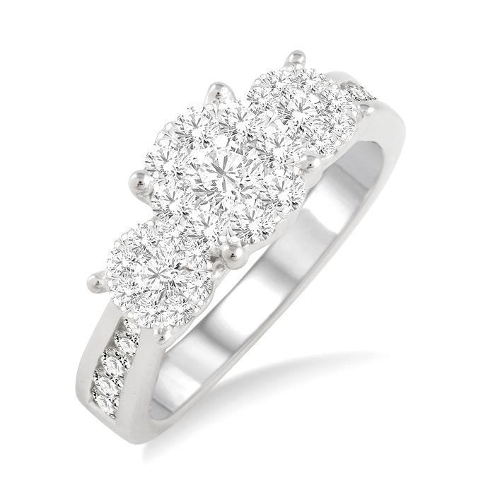 1 Ctw Shine Bright Round Cut Diamond Ring in 14K White Gold