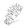1 Ctw Shine Bright Round Cut Diamond Ring in 14K White Gold