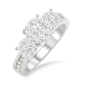 1 Ctw Shine Bright Round Cut Diamond Ring in 14K White Gold