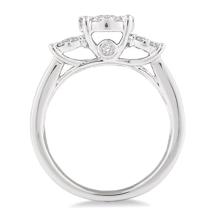 1 Ctw Shine Bright Round Cut Diamond Ring in 14K White Gold