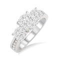 3/4 Ctw Shine Bright Round Cut Diamond Ring in 14K White Gold